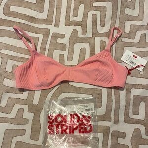 Solid & Striped Rachel Top in Pink Rib size XL NEW!